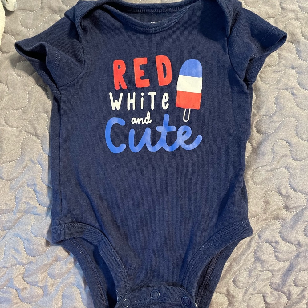Red White and Cute onesie
